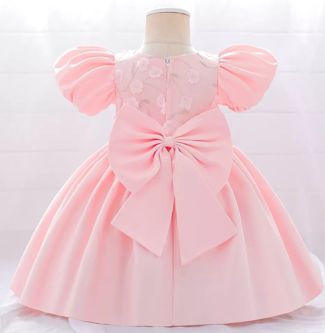 Vestido elegante vintage mangas abullonadas