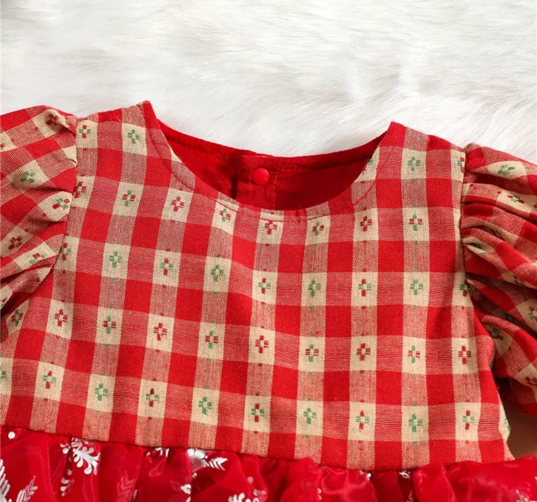Vestido navideño con estampa
