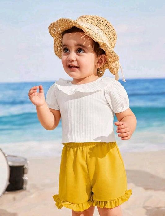 Blusa mangas farol + short