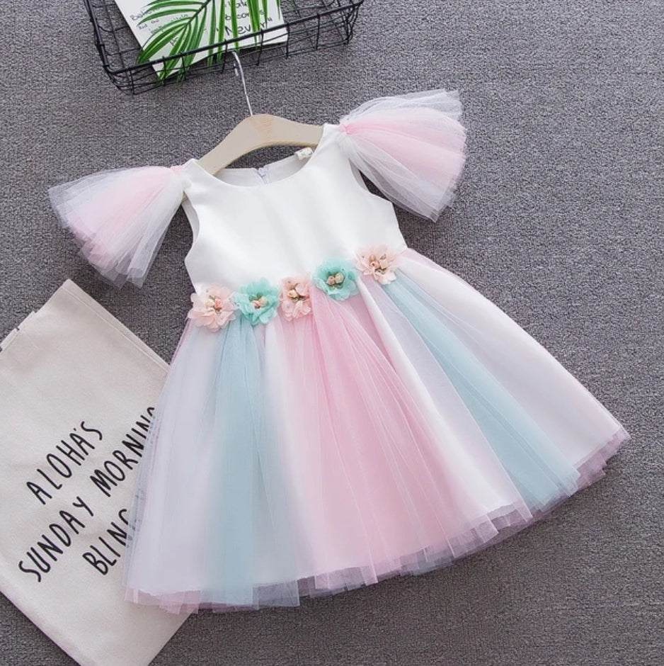 Vestido de cumpleaños multicolor