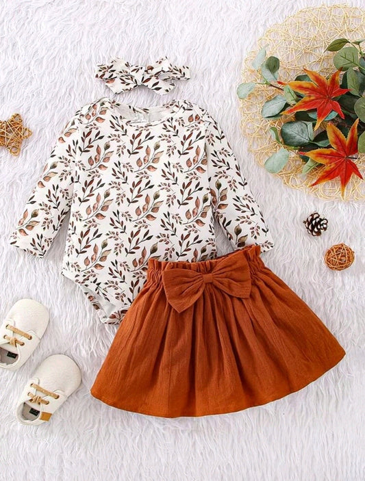 Body con estampa + falda+ diadema