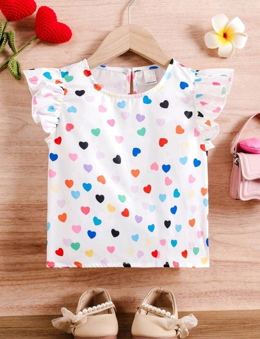 Blusa con estampa de corazón