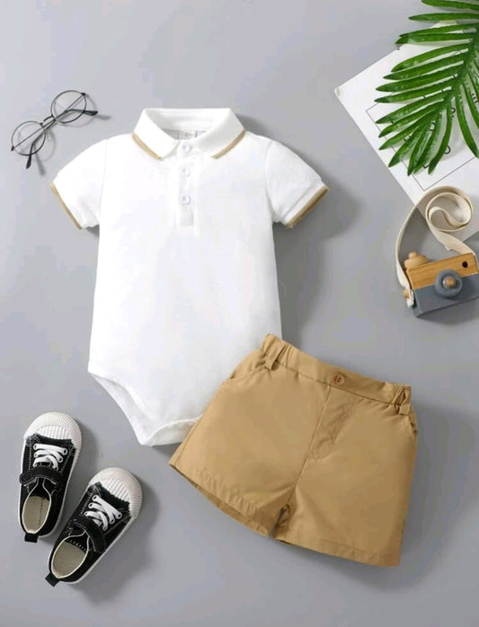 Body camisa tipo polo + short