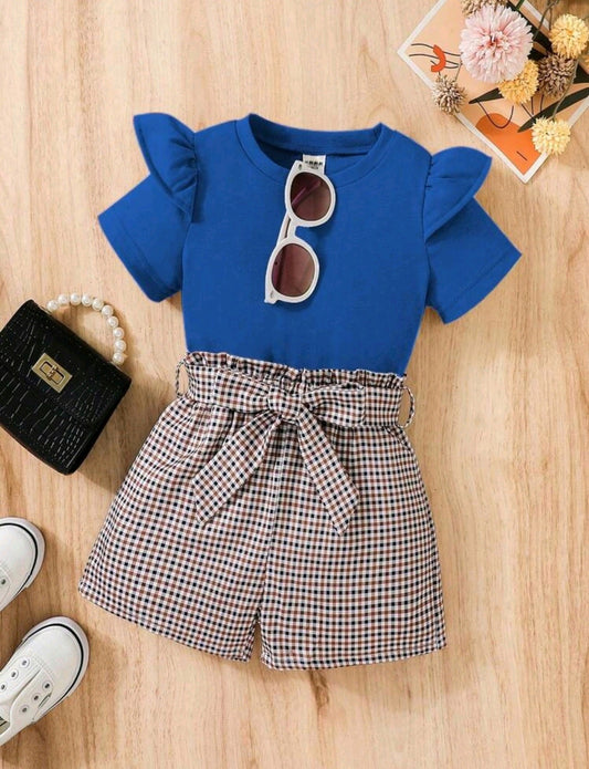 Blusa + short con cinturón