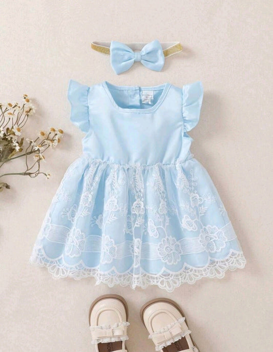 Vestido para bebe con encajes