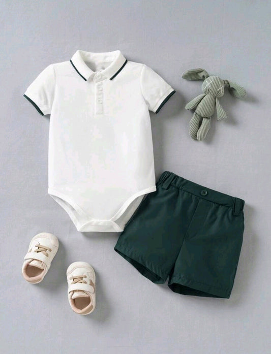 Body tipo polo + short