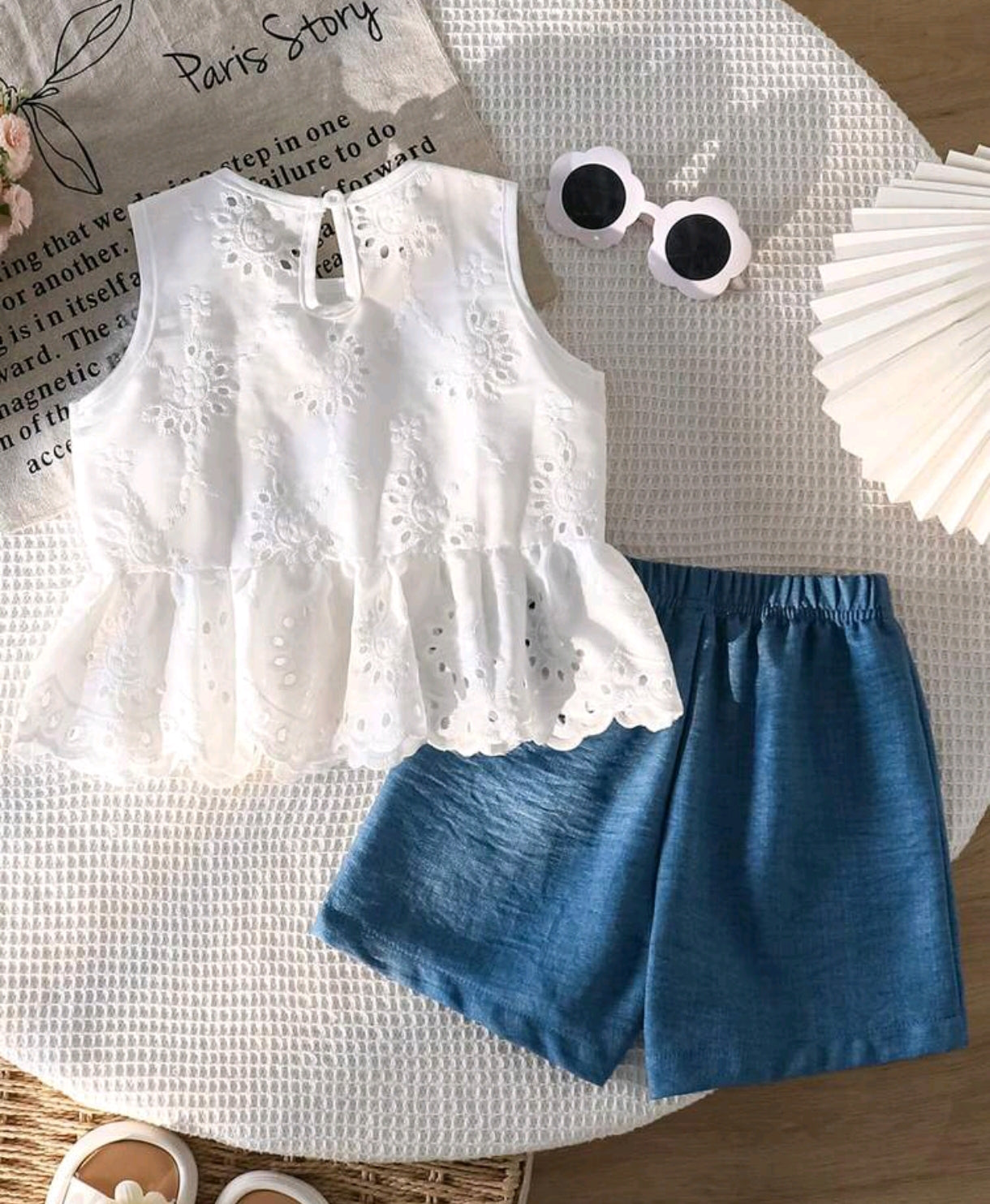 Blusa con bordados + short
