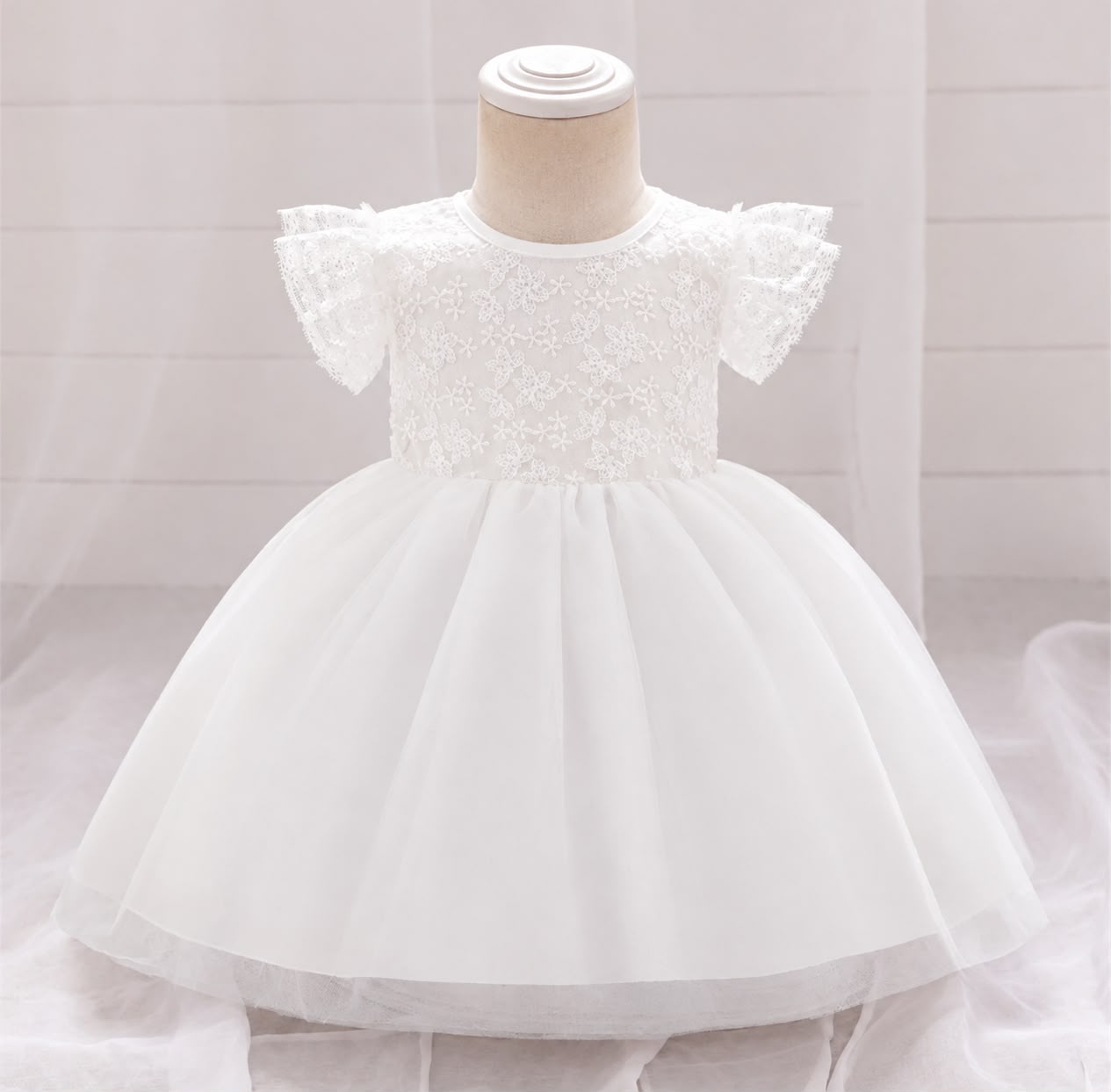 Vestido Blanco bebe de tul