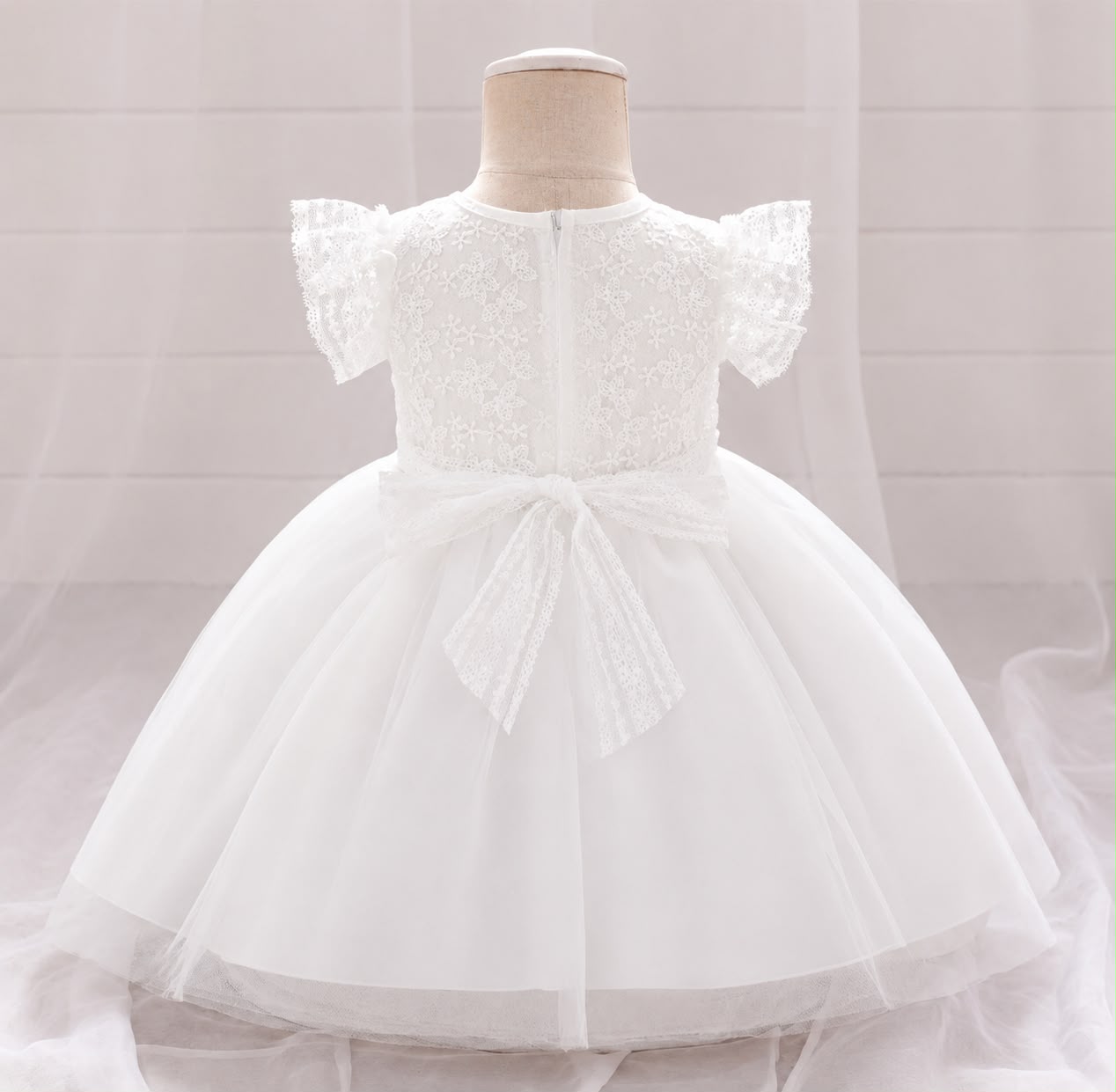 Vestido Blanco bebe de tul