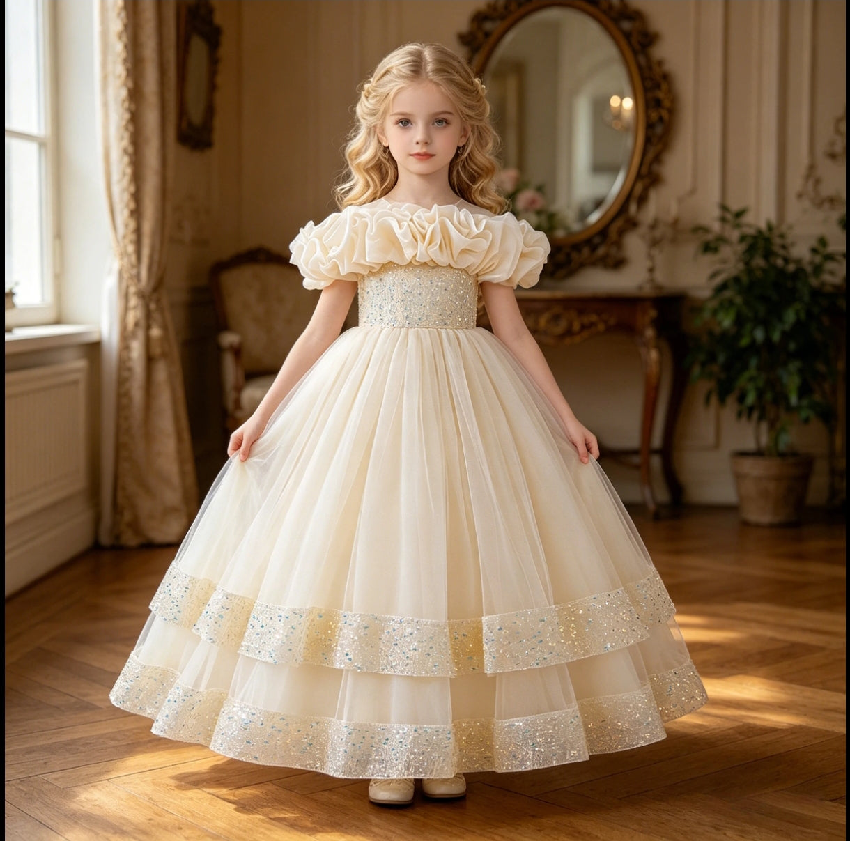 Vestido Elegante Largo con lentejuelas