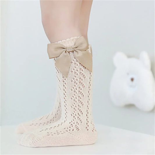 Acc. Calcetines de hilo tubo alto con lazo