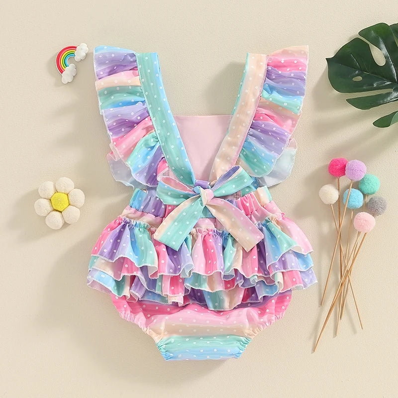 Body multicolor con estampa de arcoiris