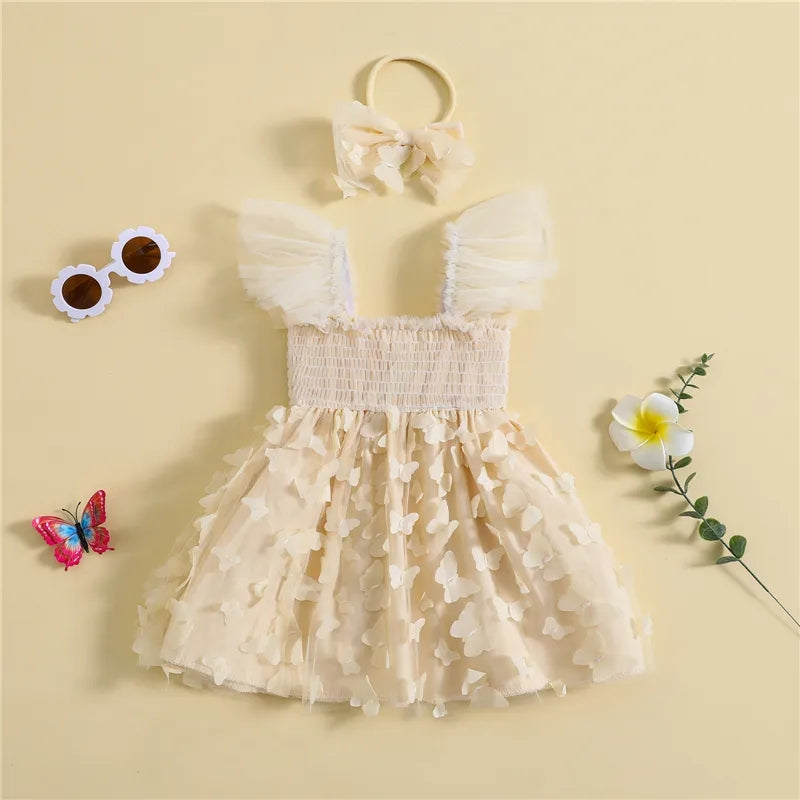 Vestido con diseño de mariposas