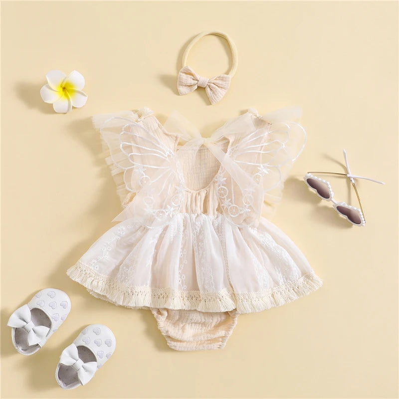 Body vestido con alitas