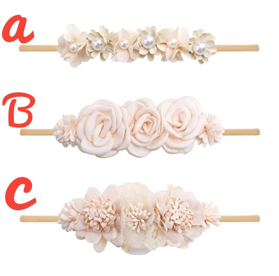 Acc. Diadema para bebé de flores