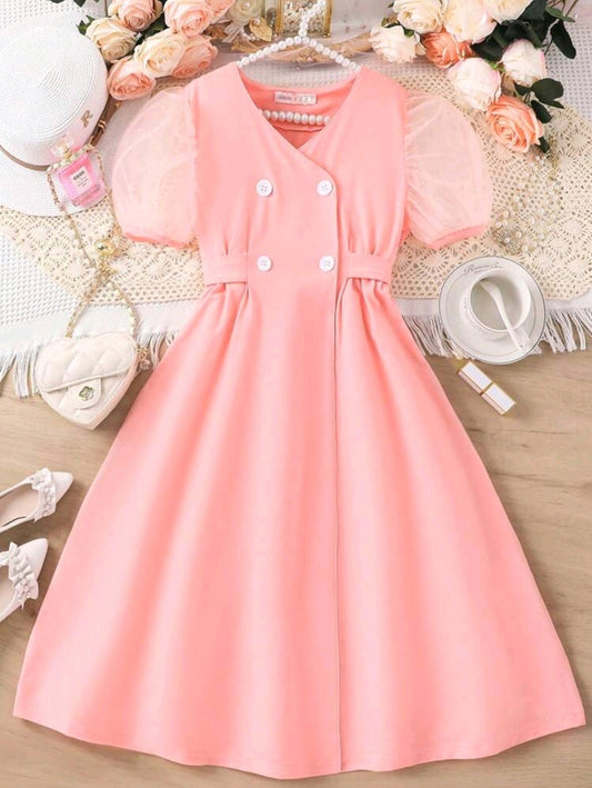 Vestido mangas farol