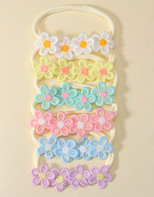 Acc. Diademas para bebé con diseño de flores