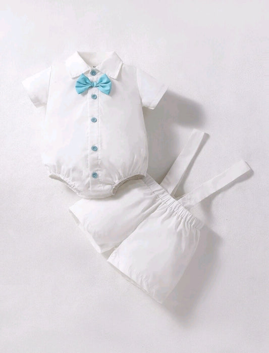 Body camisa + short con tiras