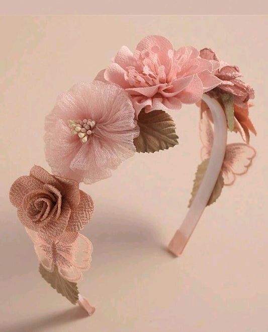 Acc. Diademas con diseño de flores