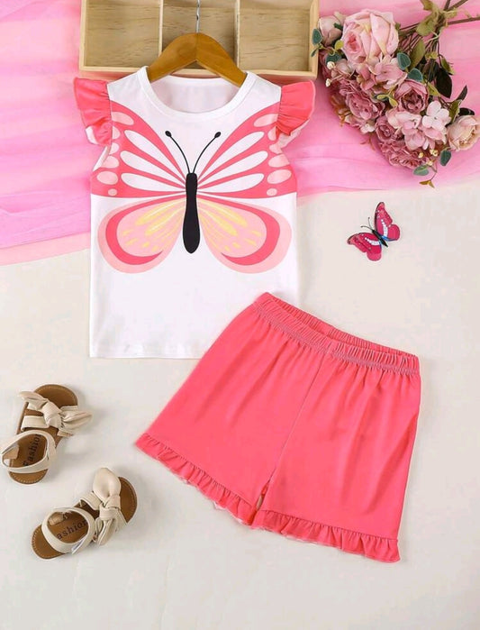 Remera estampa de Mariposas+ short