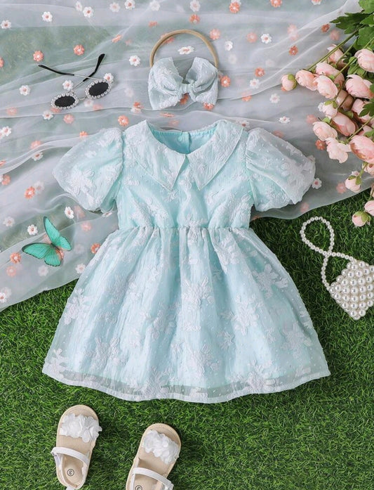 Vestido bebé mangas princesa