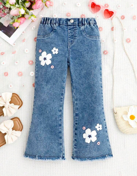 Pantalón de jeans con estampa