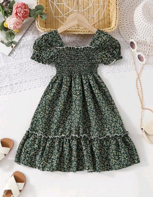 Vestido plisado floral