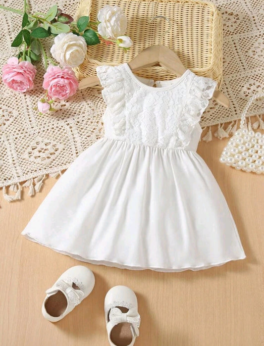 Vestido blanco bebé de algodón