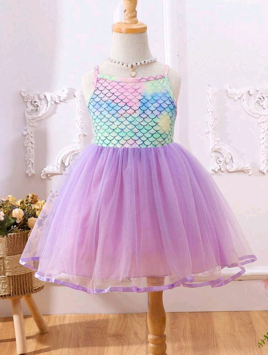 Vestido de tiritas con escamas de sirena