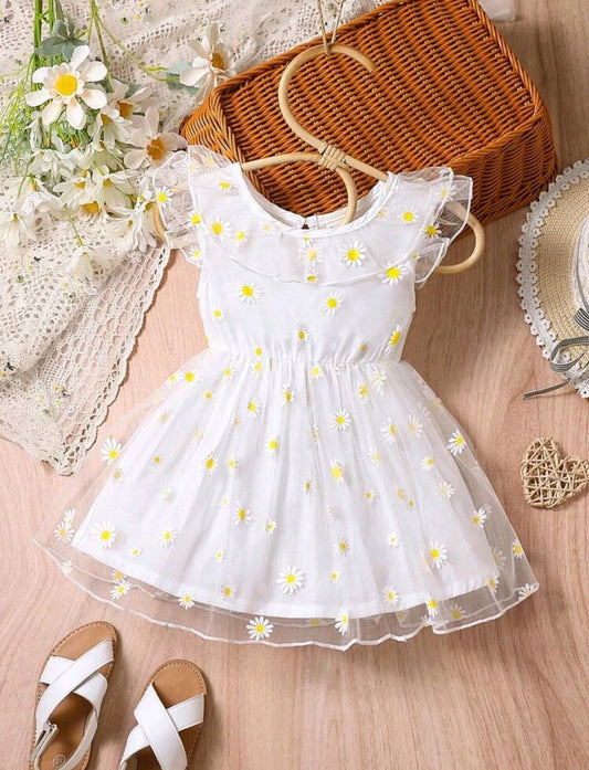 Vestido bebé de margaritas