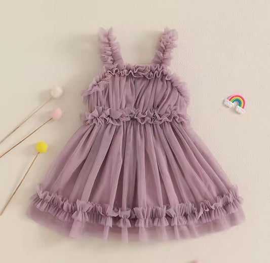 Vestido de tul liso