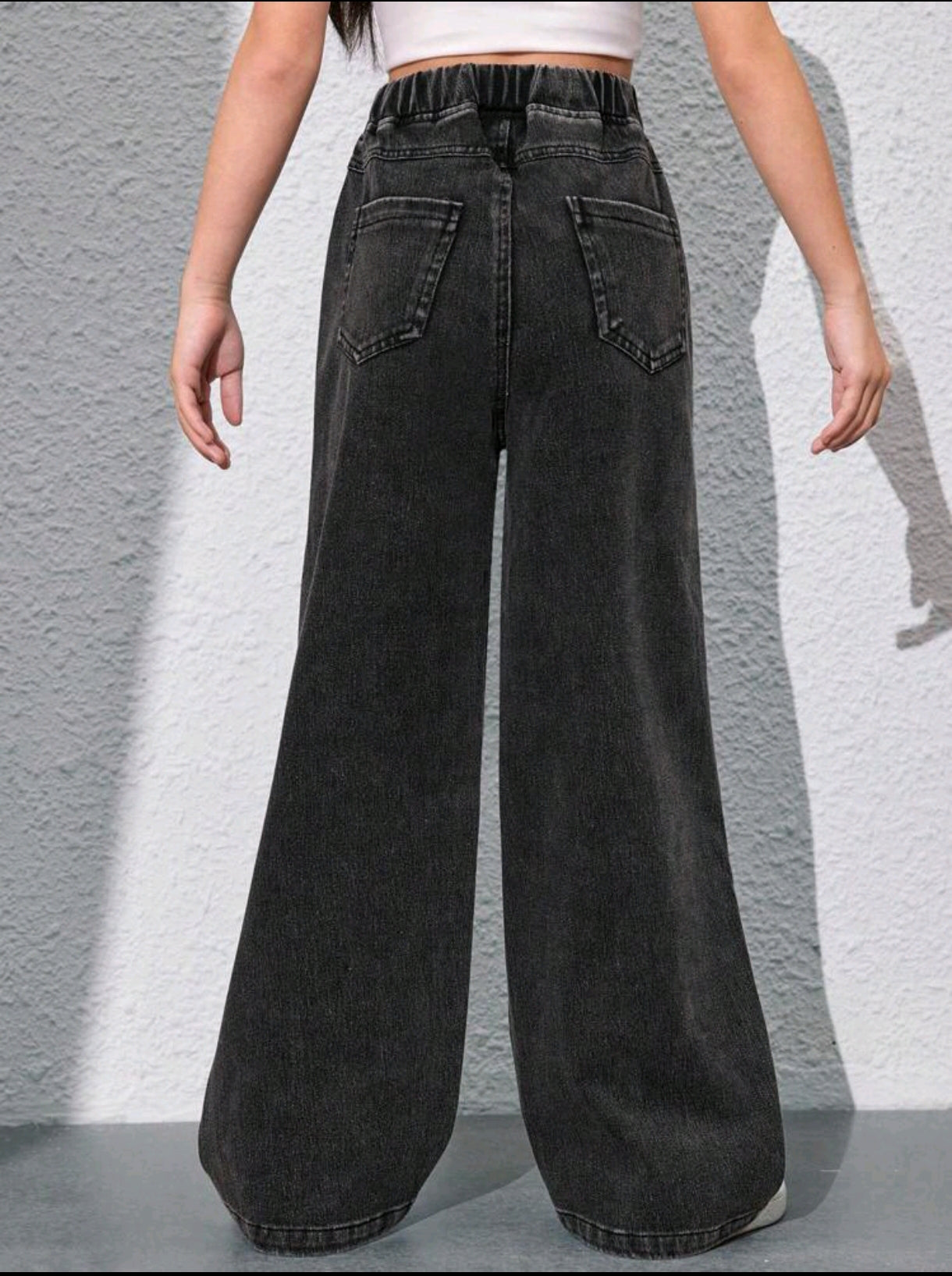 Pantalón de Jeans para ancha Negro