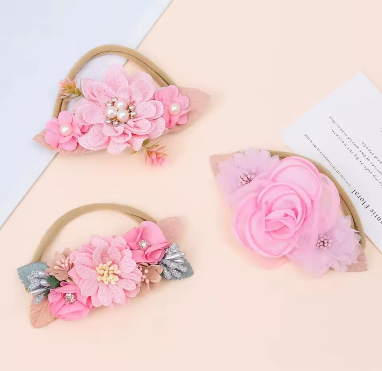 Acc. Diadema de Flores para bebé por unidad