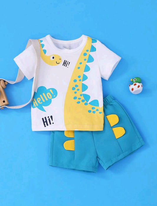 Remera + short con diseño de Dino