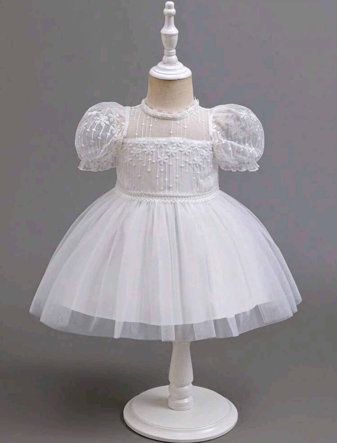 Vestido blanco bebé hasta 24 meses