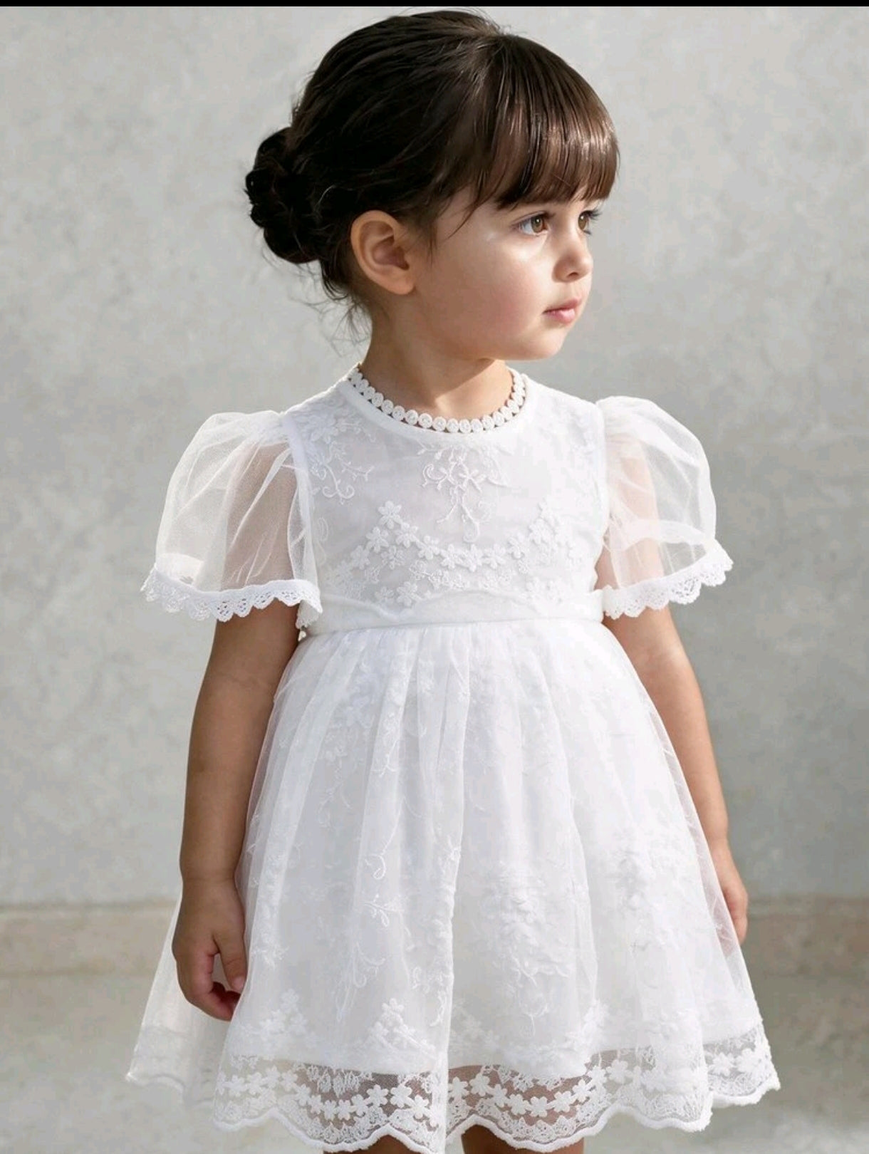 Vestido Blanco Bebé de encajes
