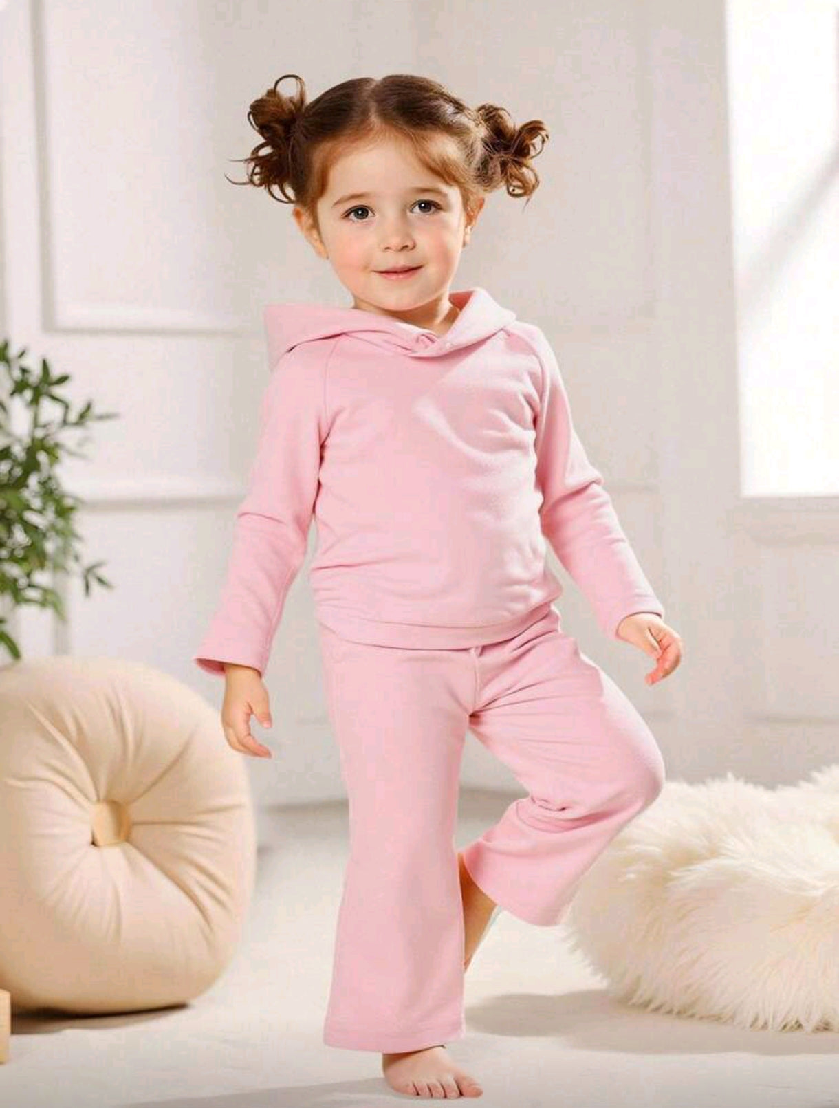 Mangas largas con capucha + pantalón acampanado super suave