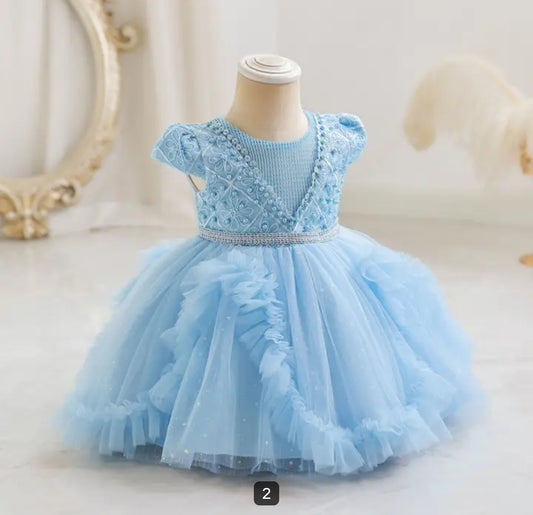 Vestido Elegante con detalles en perlitas