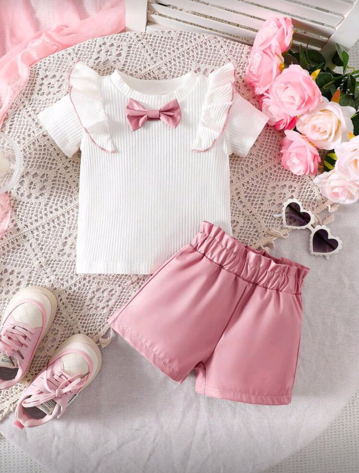 Blusa acanalada + short