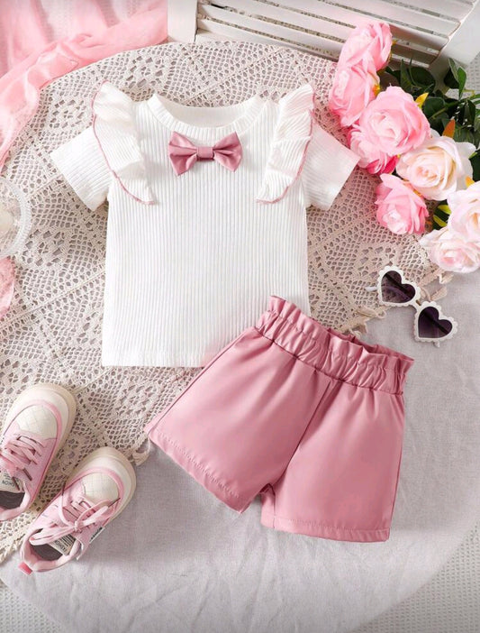 Blusa acanalada + short