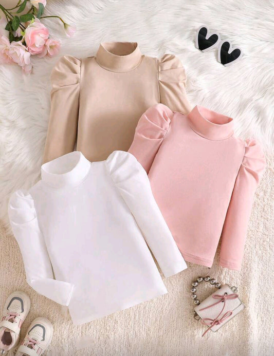 Mangas largas con cuello y mangas gigot