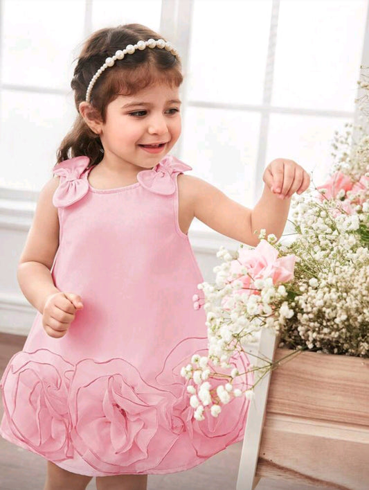 Vestido bebé chic con Flores 3D
