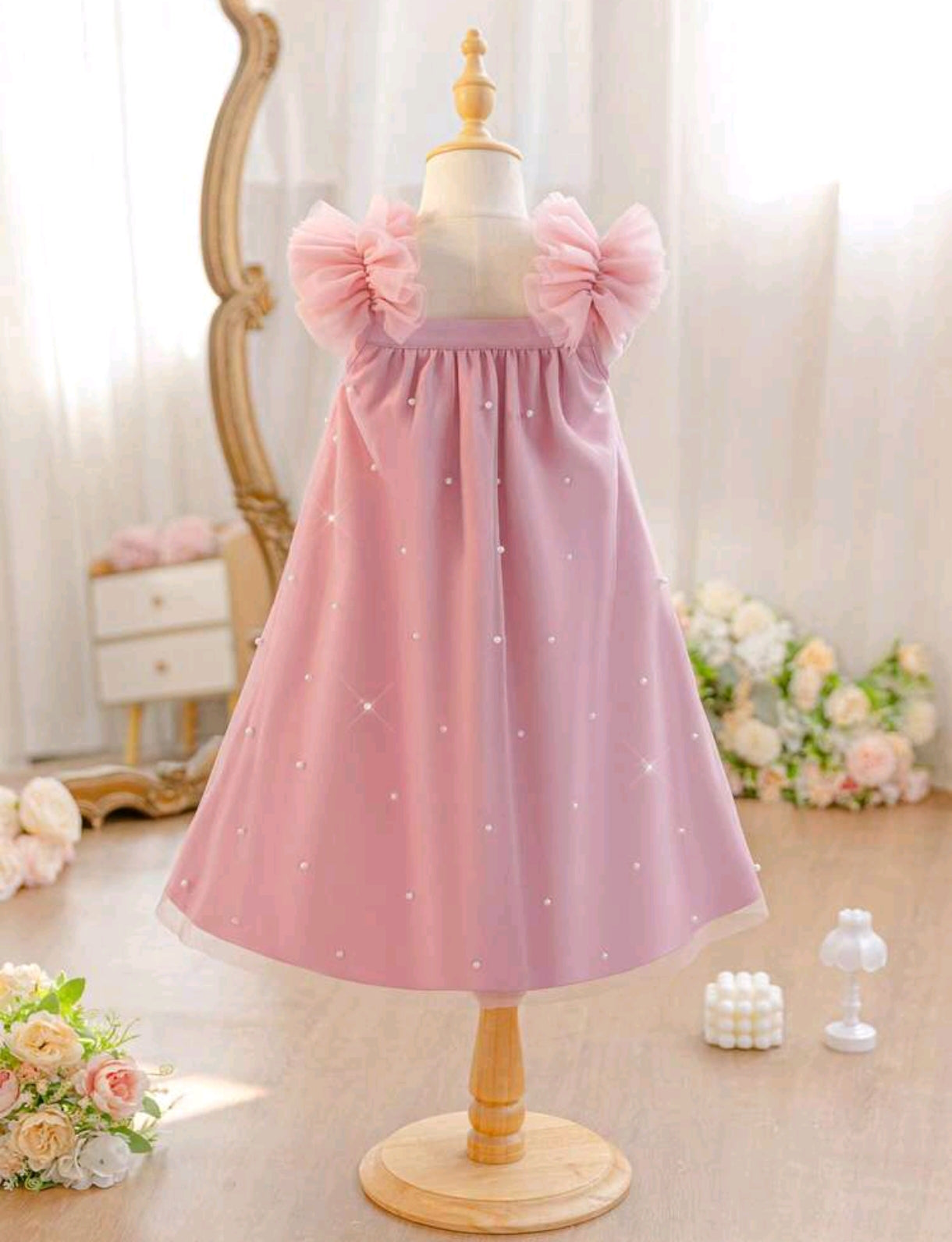 Vestido de tul con perlitas