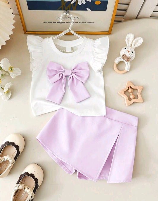 Blusa con moño + Short pollera