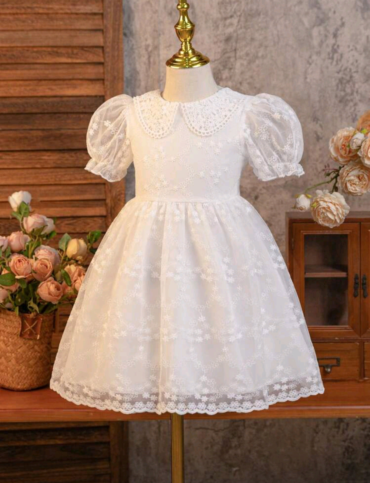 Vestido blanco de renda