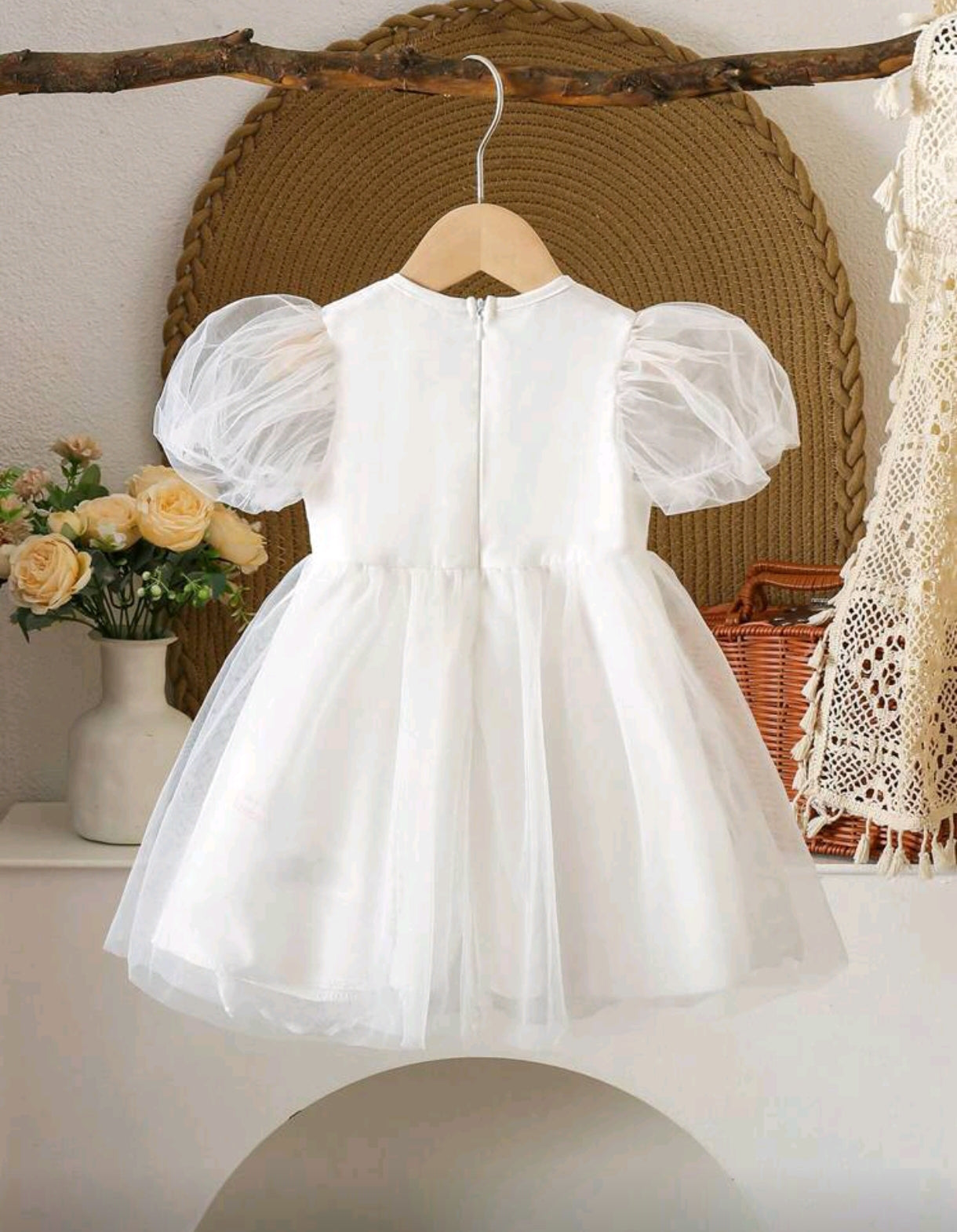 Vestido blanco bebé de renda
