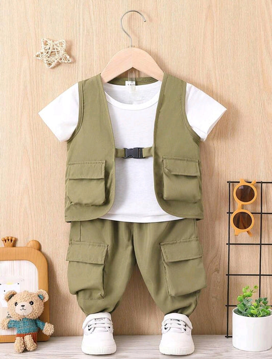 Chaleco + pantalón cargo ( no incluye remera)