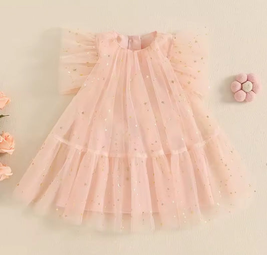 Vestido de tul con brillos