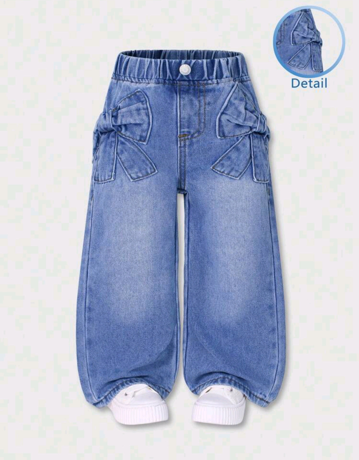 Pantalón de Jeans con detalles de moño