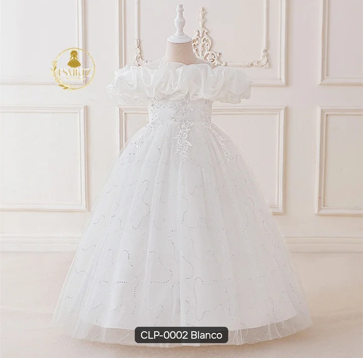 Vestido Elegante Blanco con bordados